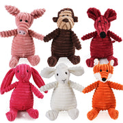 Assorted Animals Corduroy Stuffed Dog Toy