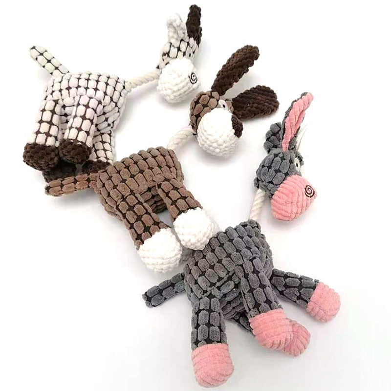 Funny Animals Corduroy Chew Dog Toy