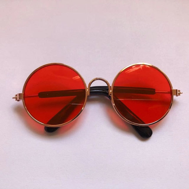Retro Round Dog Sunglasses with Strap