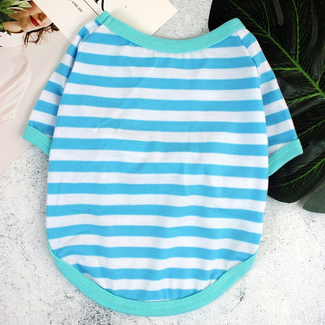 Colorful Comfy Striped Dog T-Shirt