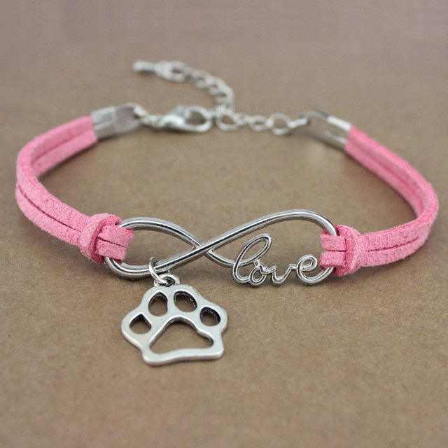 Dog Paw Love Suede Rope Bracelet