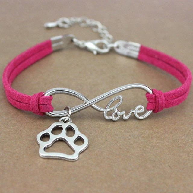 Dog Paw Love Suede Rope Bracelet
