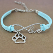 Dog Paw Love Suede Rope Bracelet