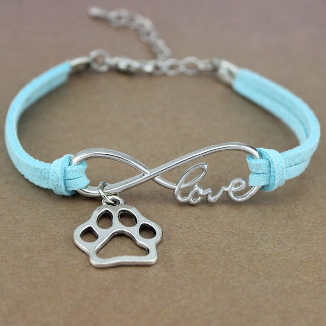 Dog Paw Love Suede Rope Bracelet