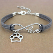 Dog Paw Love Suede Rope Bracelet