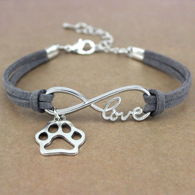Dog Paw Love Suede Rope Bracelet
