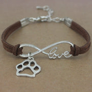 Dog Paw Love Suede Rope Bracelet