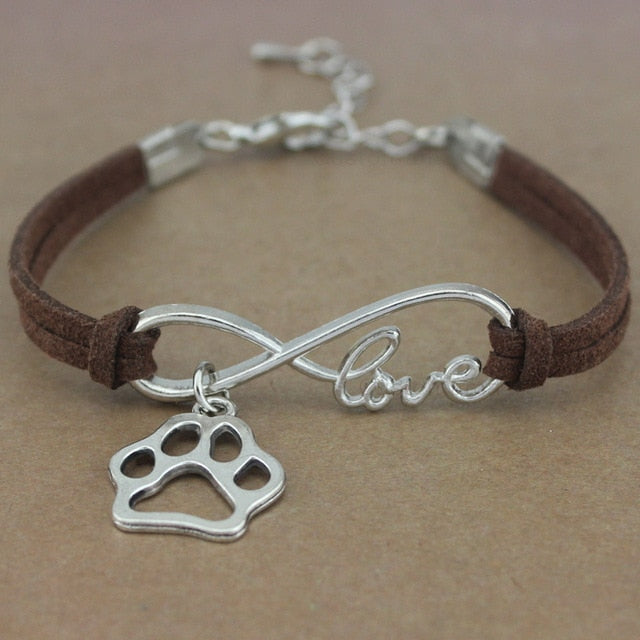 Dog Paw Love Suede Rope Bracelet