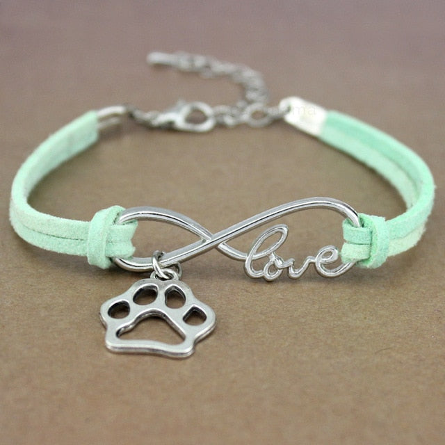 Dog Paw Love Suede Rope Bracelet
