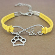 Dog Paw Love Suede Rope Bracelet