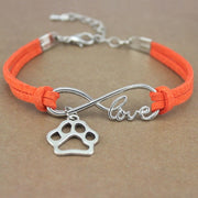 Dog Paw Love Suede Rope Bracelet