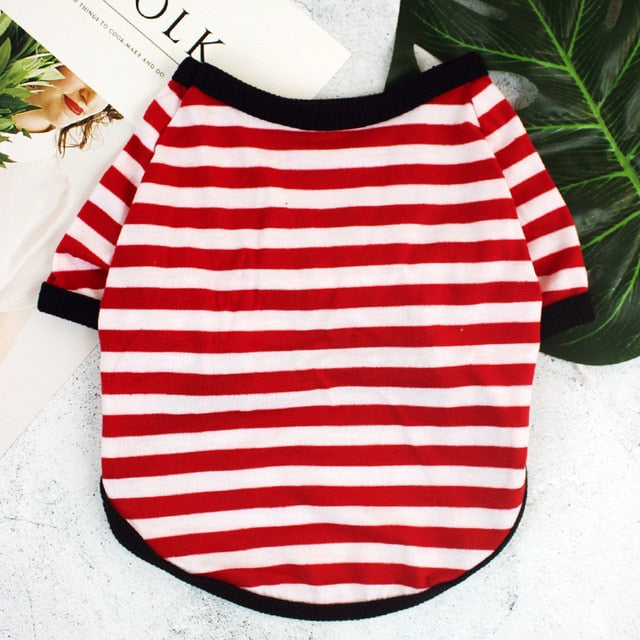 Colorful Comfy Striped Dog T-Shirt