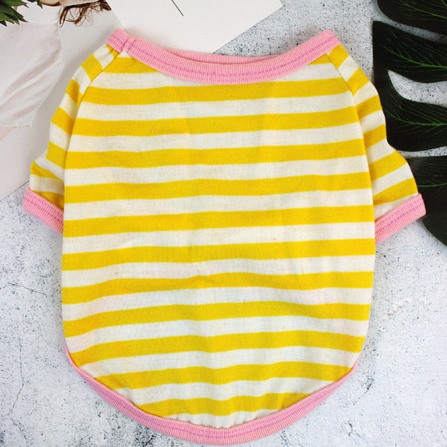 Colorful Comfy Striped Dog T-Shirt