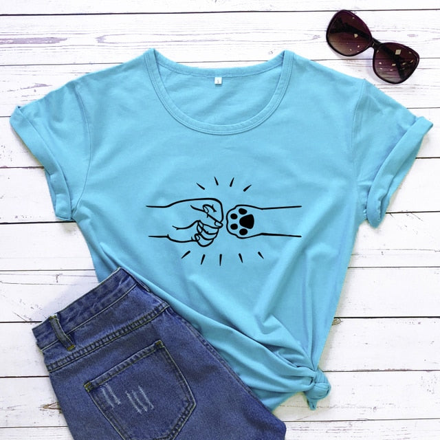 Funny Fist Bump Dog Women's T-Shirt